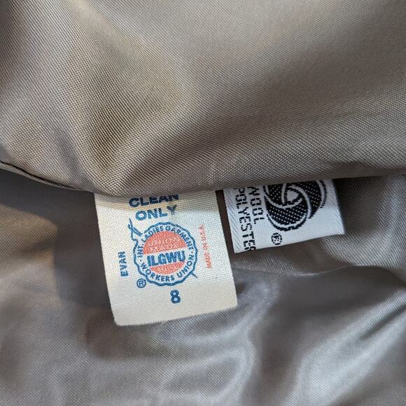 Vintage Evan Picone Two Piece Wool Skirt Suit Gray Vintage Size 8 Modern Size 0 - Picture 11 of 14